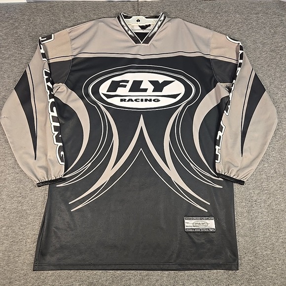 Fly Racing Free Ride Jersey Mens XL Black Gray Racing Motocross ATV Dirtbike - Picture 4 of 10